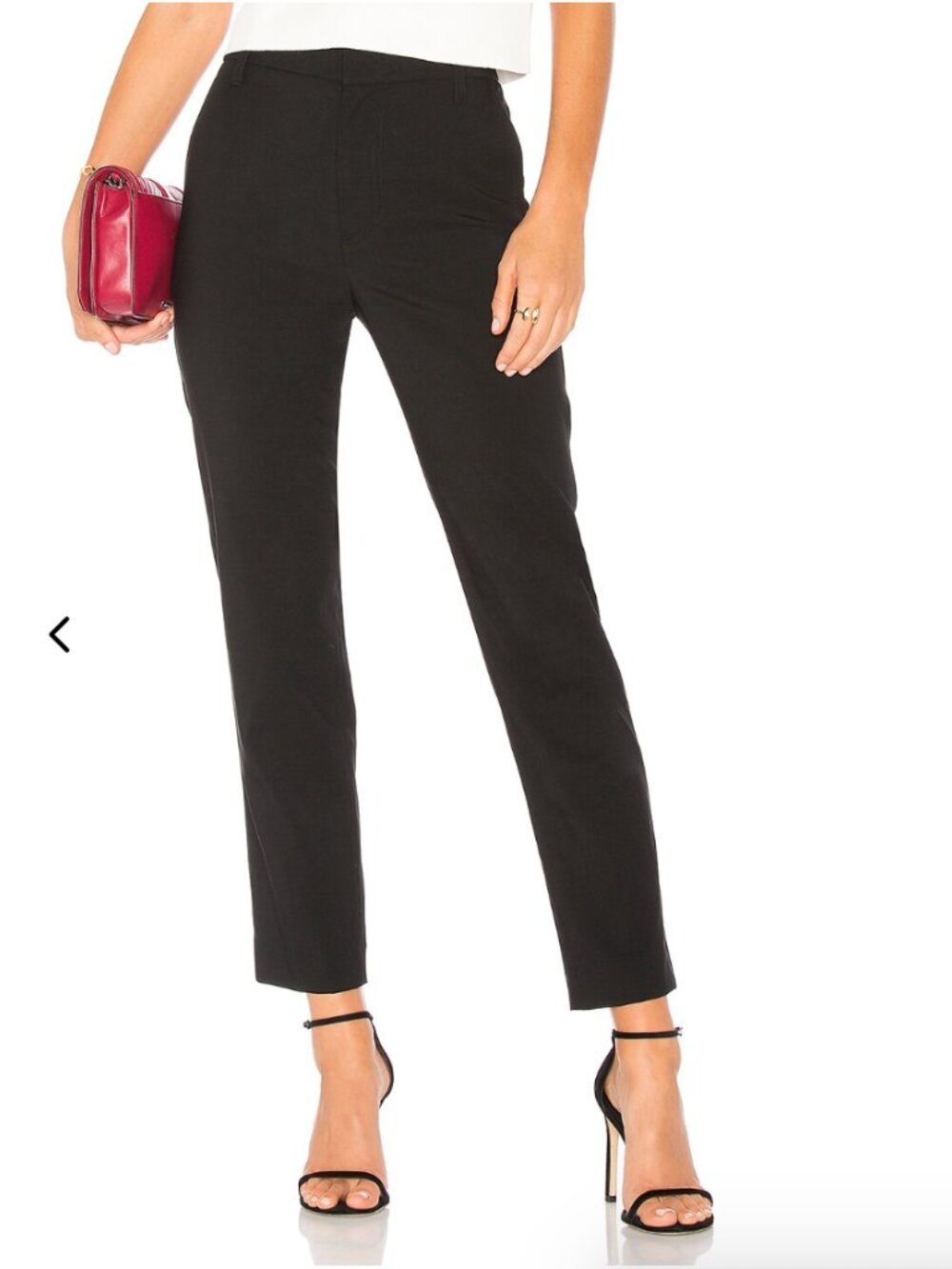 Vince Tapered Black Wool Trouser - Size 4